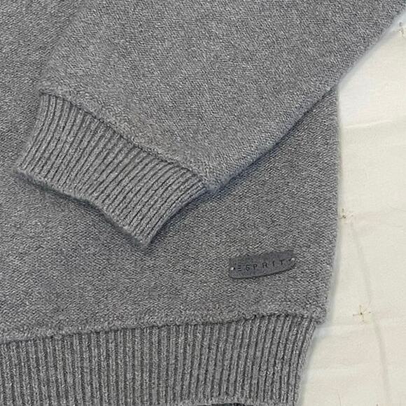 Esprit Pullover Sweatshirt Sweater Men’s L | Gray Soft Fleece Casual | EUC - Picture 6 of 14